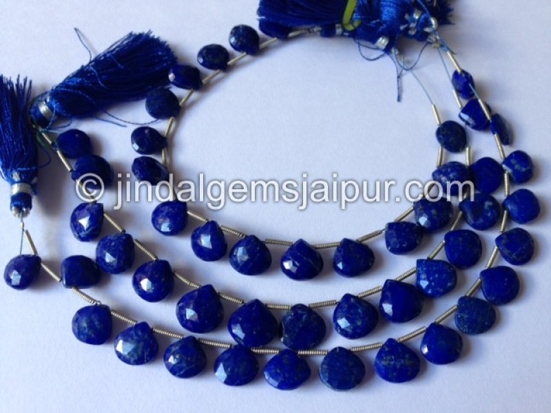 Lapis Faceted Heart Shape Beads